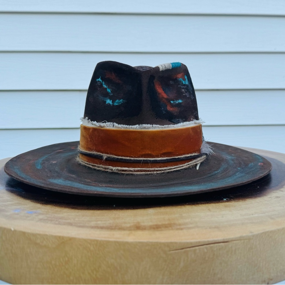 Resistol Fur Felt western cowboy hat distressed size 58  7 1/4 - Picture 4 of 8